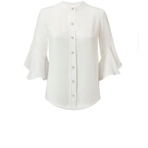 Lightweight blouse with flair sleeves